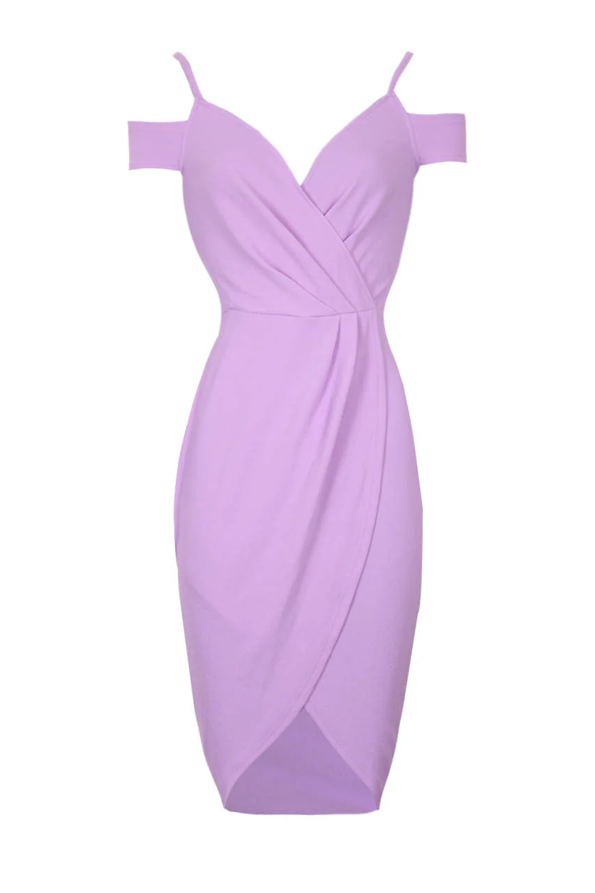Lilac Wrap Around Dress - Swimclubus