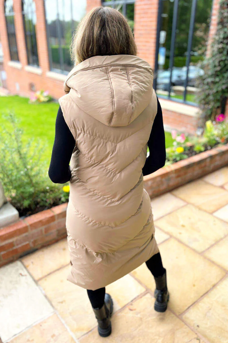 Biscuit Hooded Zip Up Gilet - Swimclubus