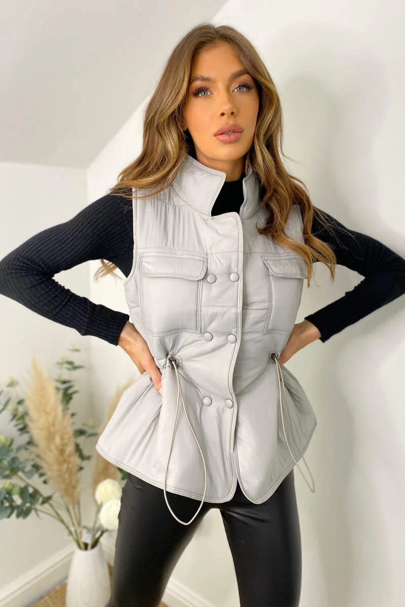 Grey Puffer Gilet - Swimclubus