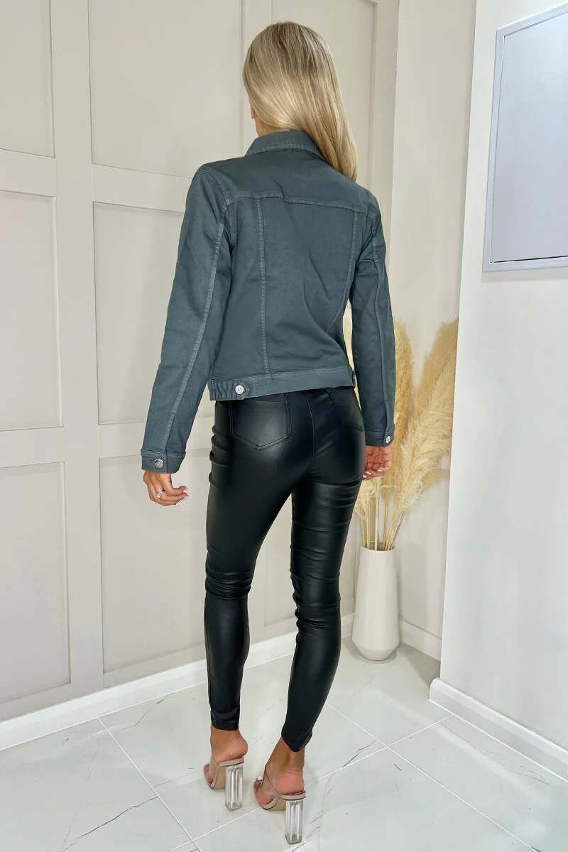 Slate Grey Lightweight Denim Jacket - Swimclubus