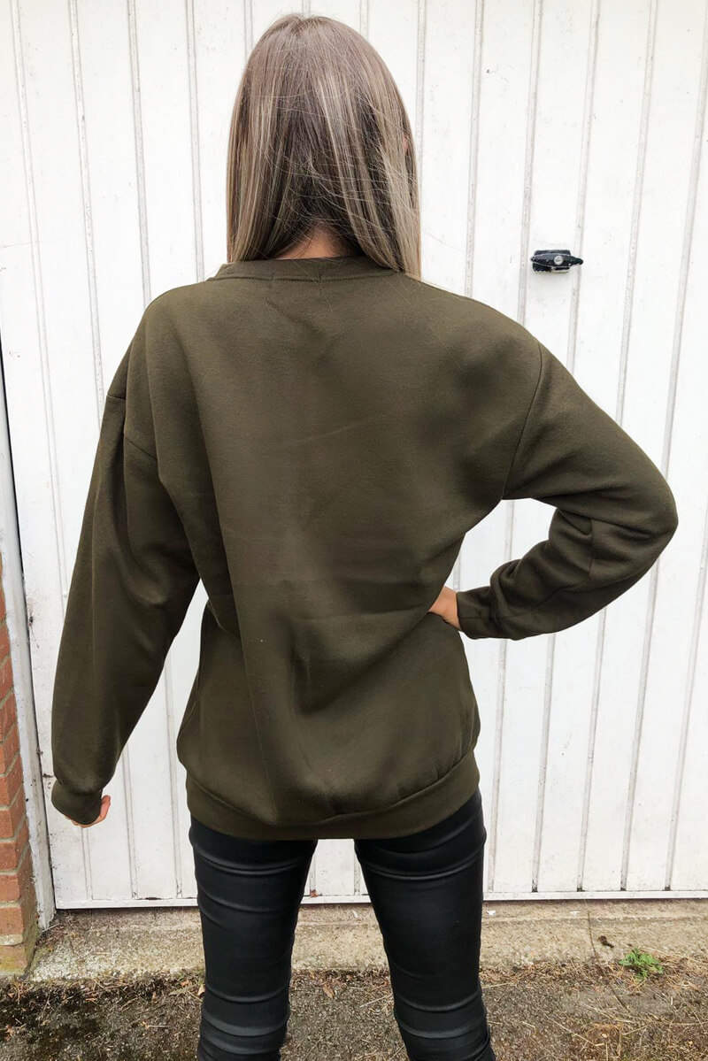 Khaki Saint Sweatshirt - Swimclubus