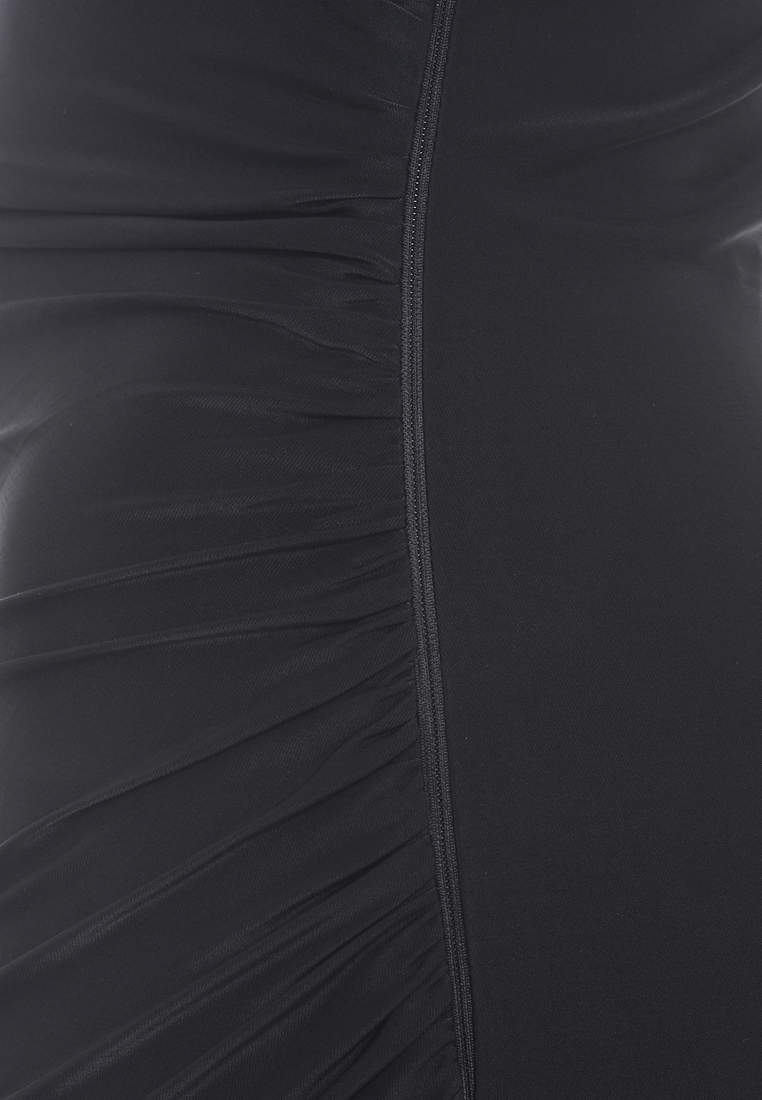 One Shoulder Leg Split  Slinky Maxi Dress - Swimclubus