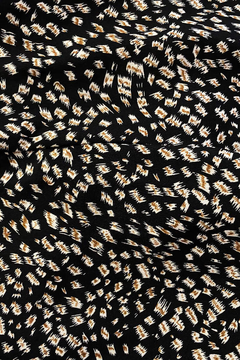 Black Aztec Frill Sleeve Dress - Swimclubus