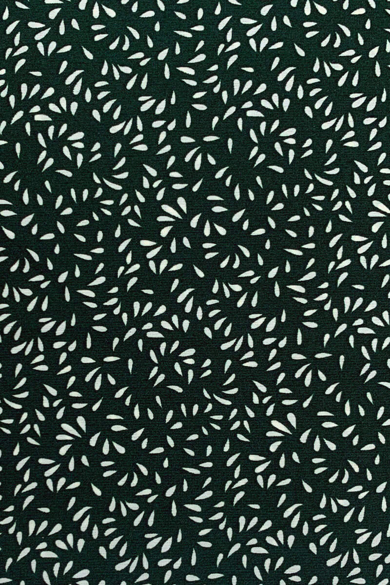 Forest Green Printed Pleated Sleeve Midi Dress - Swimclubus