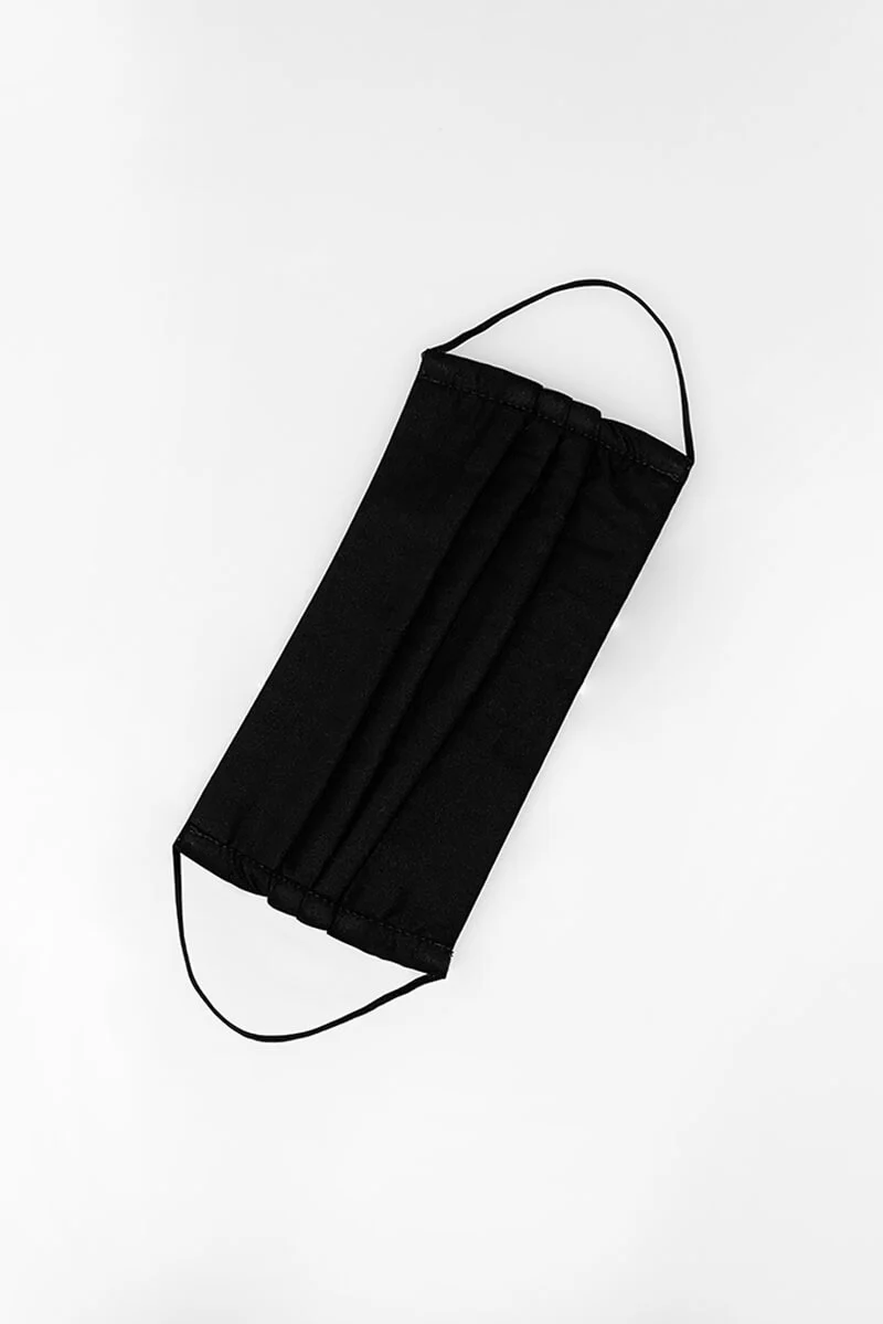 Black Pleated Face Covering - Swimclubus