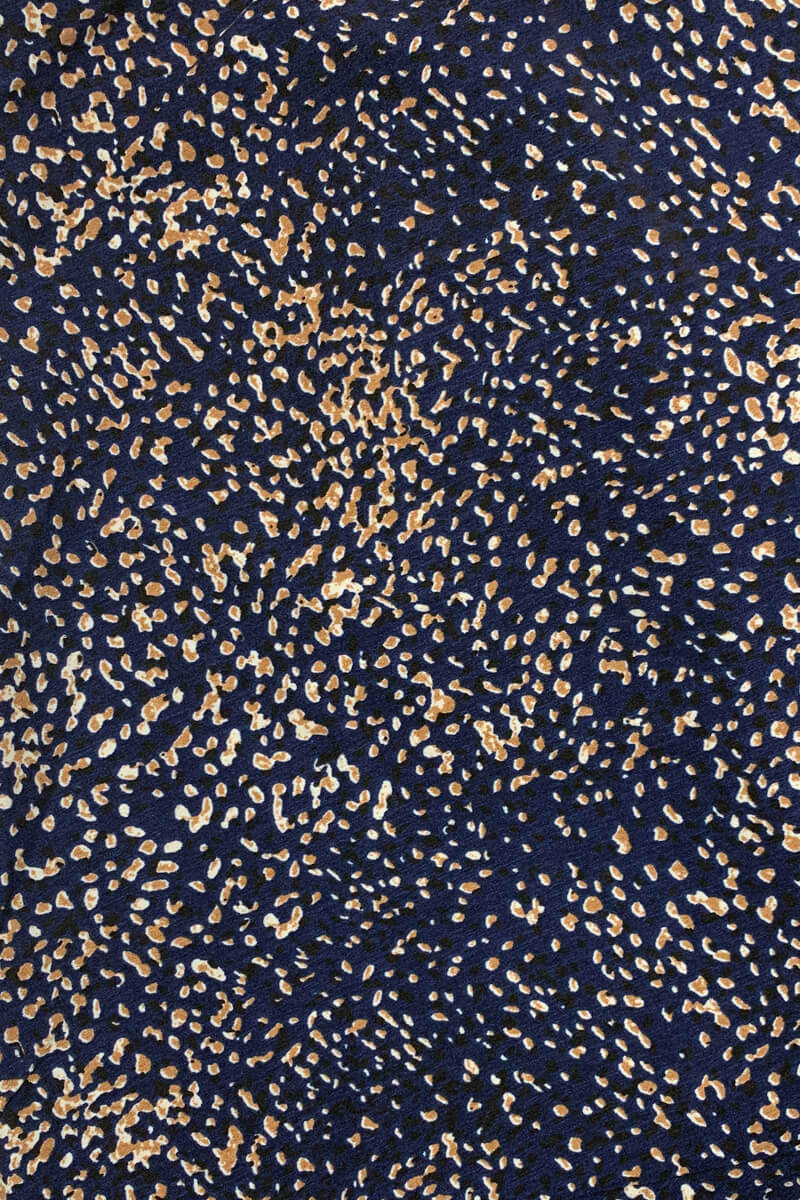 Navy Printed Split Leg Midi Dress - Swimclubus