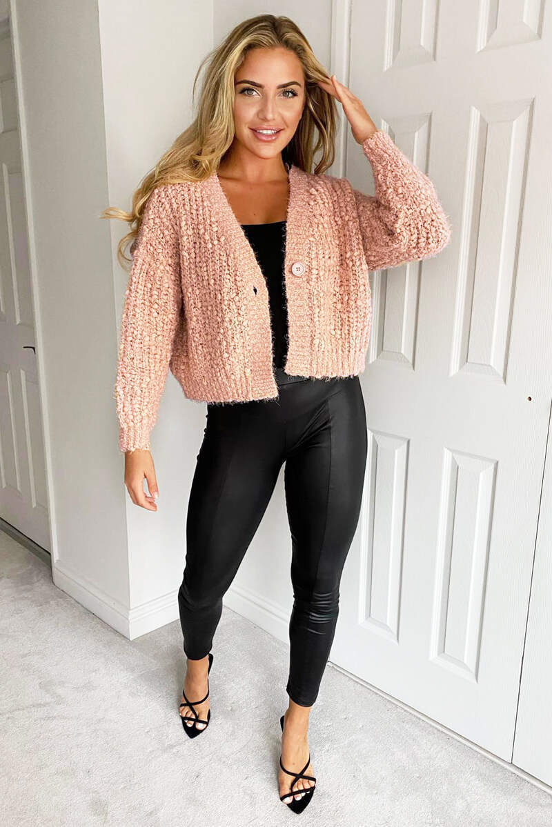 Blush Chunky Knit Cardigan - Swimclubus