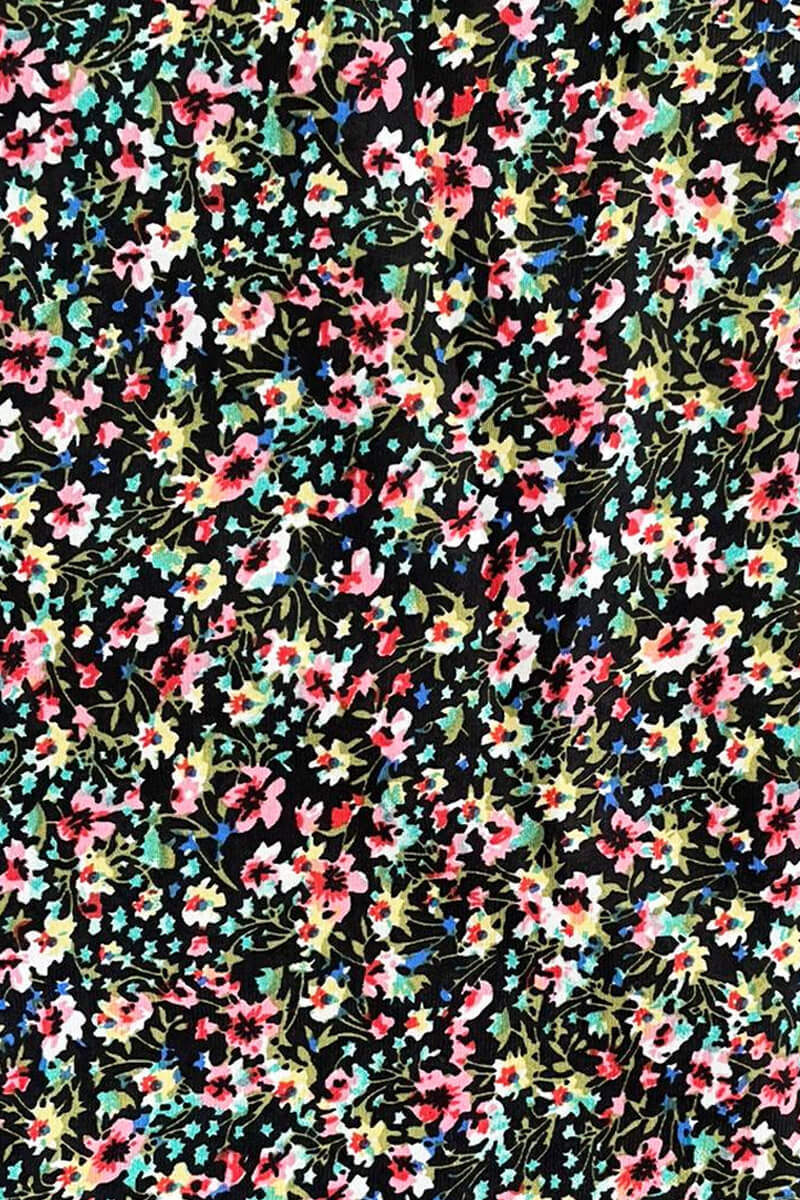 Multi Floral Printed Front Split Midi Dress - Swimclubus