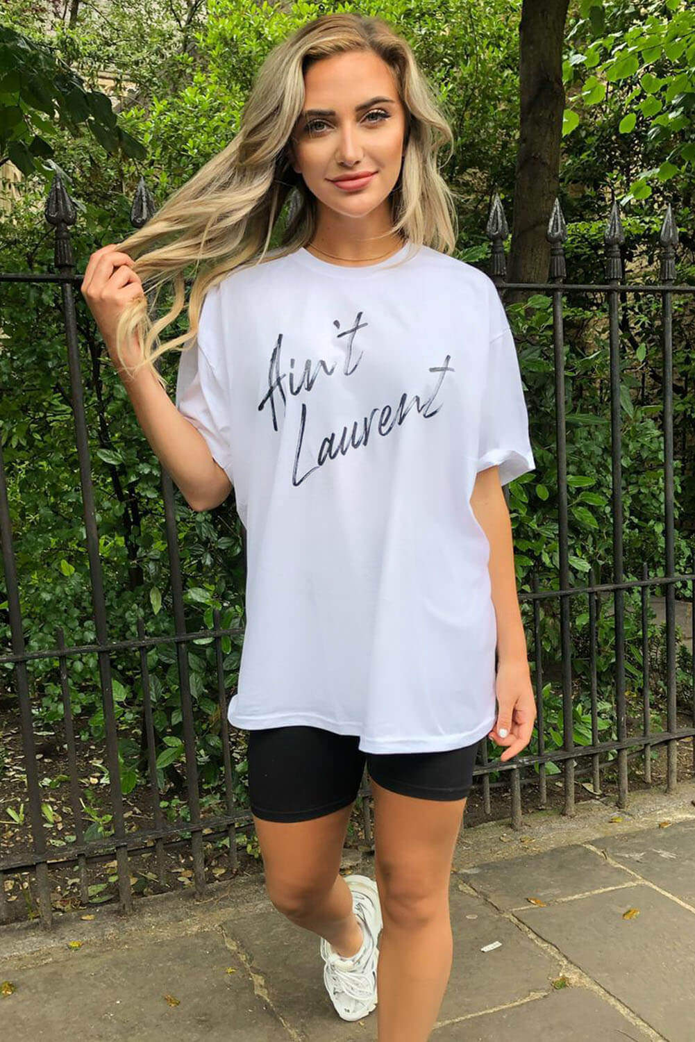 White Aint Laurent T-Shirt - Swimclubus