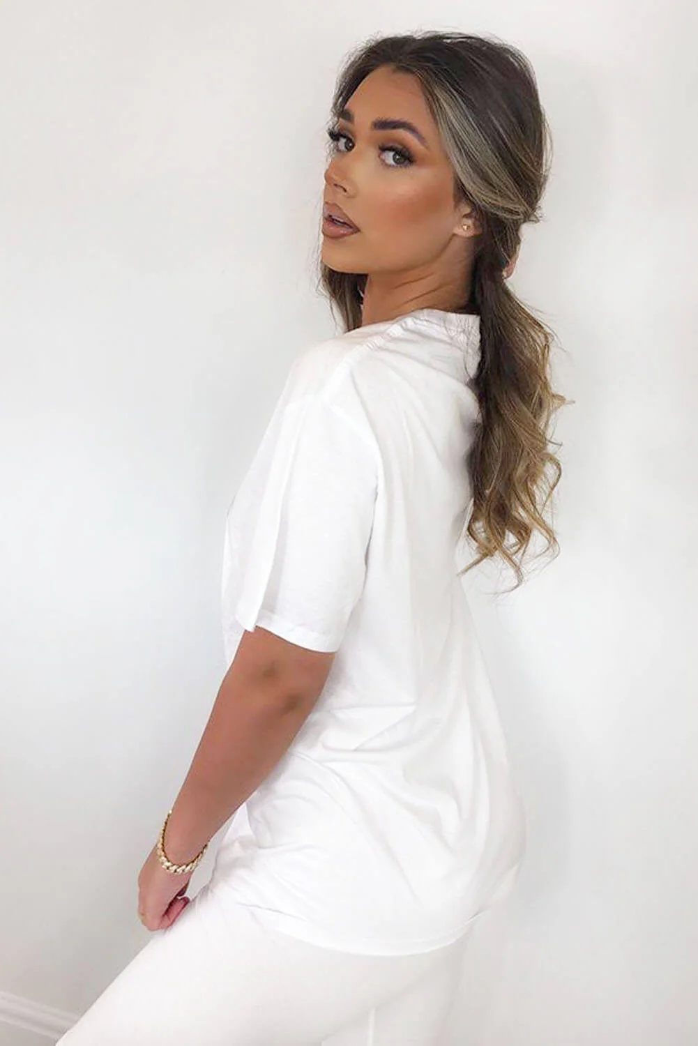 White Romance Oversized T-Shirt - Swimclubus