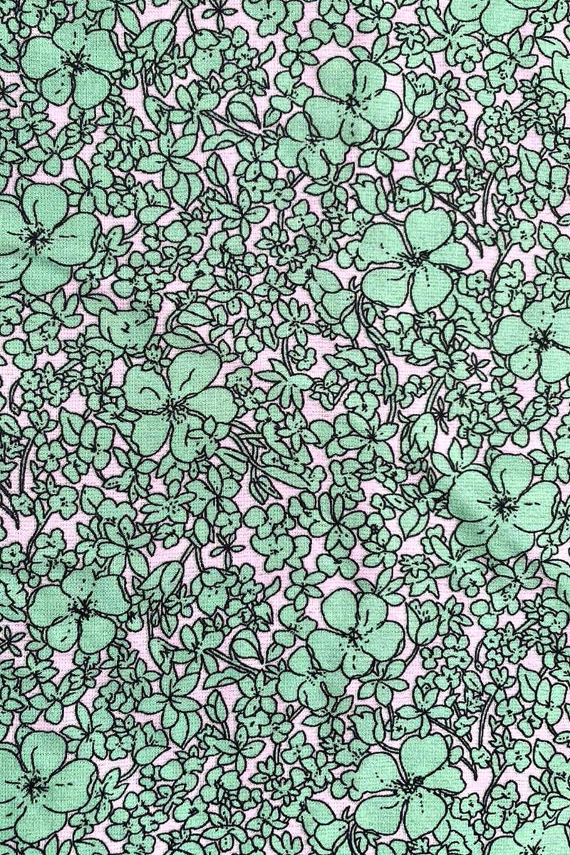 Green Printed Bardot Style Midi Dress - Swimclubus