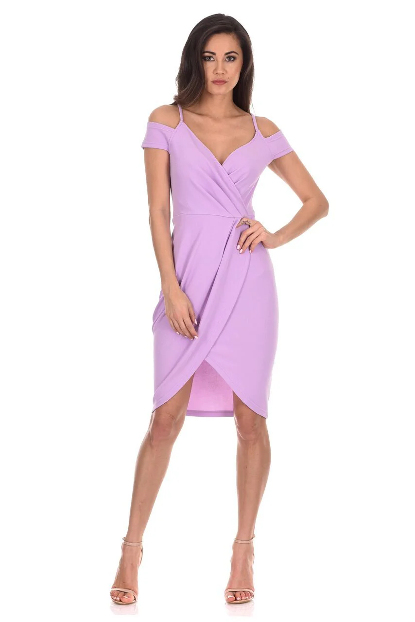 Lilac Wrap Around Dress - Swimclubus