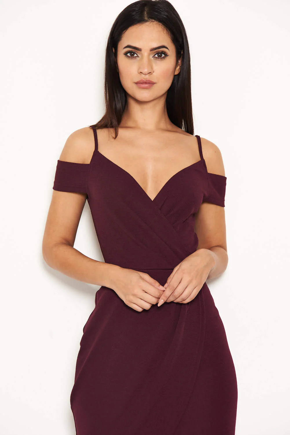 Plum Wrap Around Dress - Swimclubus