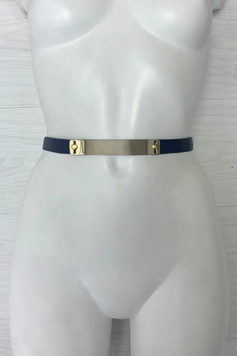Navy And Gold Belt - Swimclubus